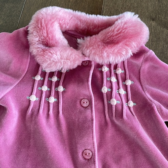 First Impressions Baby Girl’s Fur Coat - Pink 12M - Picture 2 of 9